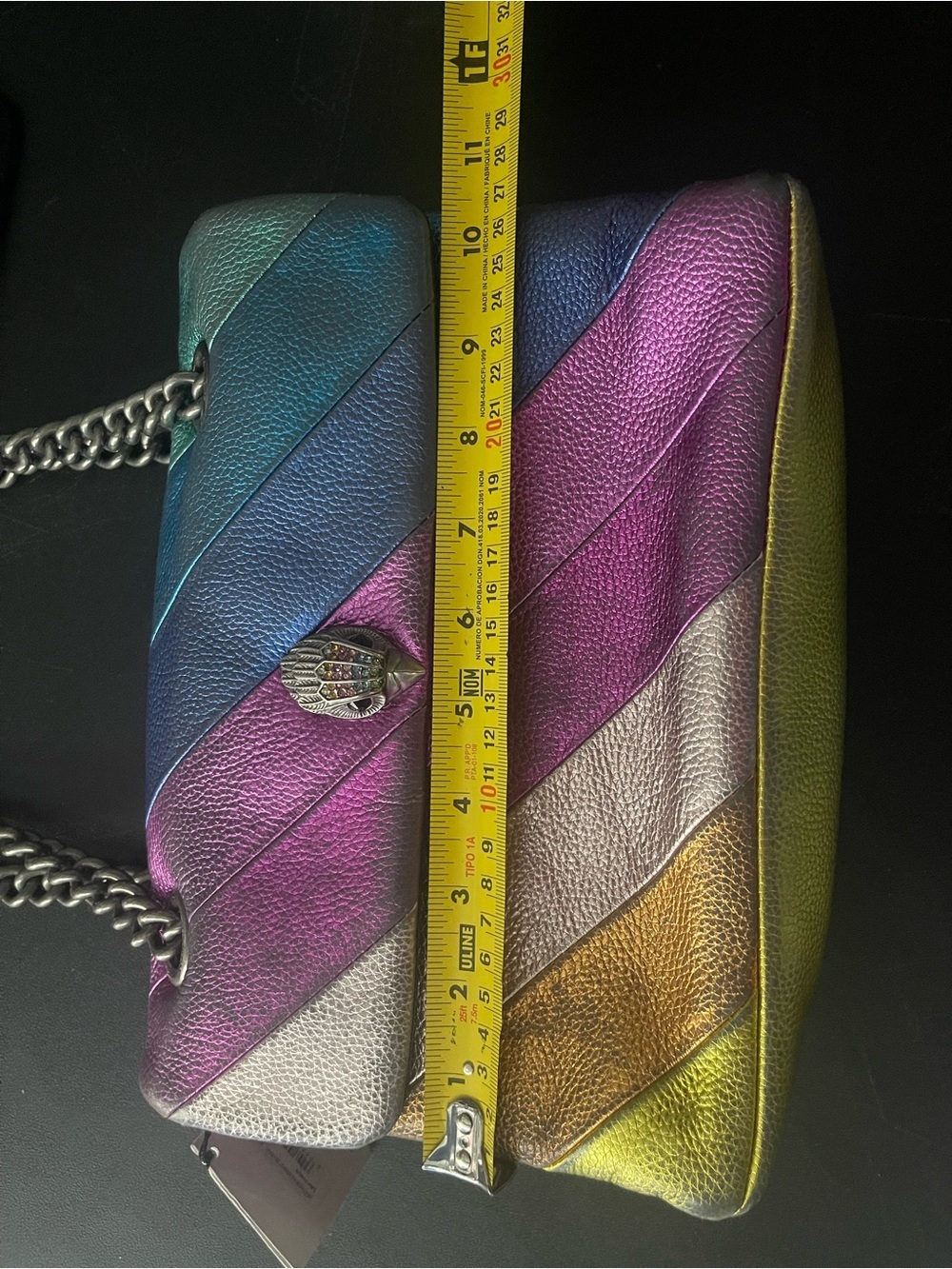 Kurt Geiger Rainbow Metallic Shoulder Bag - Picture 12 of 12